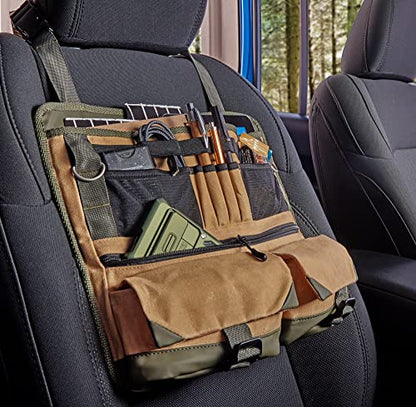 High Road Front Seat Organizer with Laptop Sleeve, Filing, Electronic and Work Supply Compartments, 12 pocket Car Office Passenger Seat Organizer - size: 12-pocket