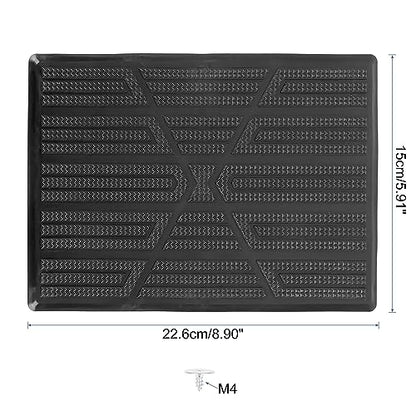 X AUTOHAUX Universal Car Vehicles Trucks Floor Carpet Mat Patch Heel Scuff Plate Foot Rest Pedal Pad