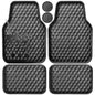 CAR PASS Deep Tray Rubber Car Mats, Heavy Duty All-Weather Floor Mat for Car, Durable Anti-Slip 3D Rhombus Waterproof Car Floor Mats, Universal L~S Fit for Truck SUV Vehicle Automotive, 4 Pieces Black