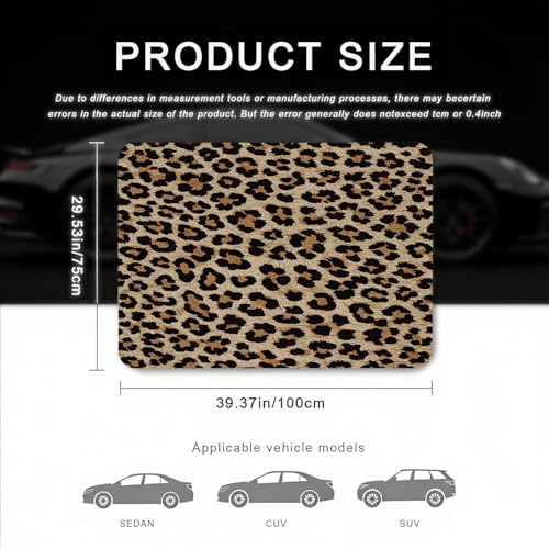 Car Trunk Mat - Universal Size 29" x 39", Leopard Print Pattern Cargo Liner, Car Accessory for SUVs/Sedan/Wagons, Durable Protective Mat, Trunk Liner for Families/Travel Enthusiasts - style: Leopard Print-4