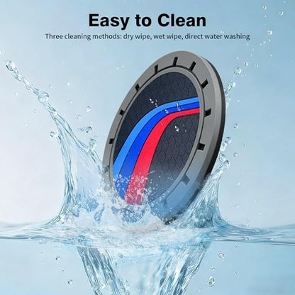 2PCS Car Cup Holder Coasters for BMW X3 X5 X1 X7 X6 X4 X2 Z4 XM iX 328i Interior Decoration Accessories, Non-Slip Silicone Car Cup Holder Insert Coasters, 2.75in