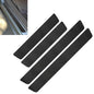 4 PCS Car Door Sill Protectors, Carbon Fiber Anti-Scratch Strip with Flat Shovel, Waterproof Door Threshold Protective Trim, Universal Self-Adhesive Exterior Accessory for Cars (Black)