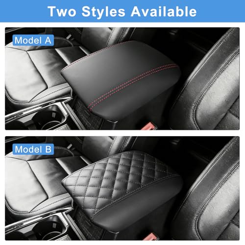 for 2020-2024 2025 2026 Ford Explorer Center Console Cover for 2020-2026 Ford Explorer XLT/Limited/ST/ST-Line/Timberline/Tremor/Platinum/King Ranch Accessories, Middle Console Armrest Cover - style: Style A