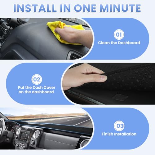 Sunsdrew Dash Cover for 2009-2014 Ford F150 Dashboard Cover Mat for F-150 Suede Dash Mat Accessories Sun Shade Nonslip Mesh Protector No Glare(with Light Sensor) - size: 09-14 F-150Dash Cover