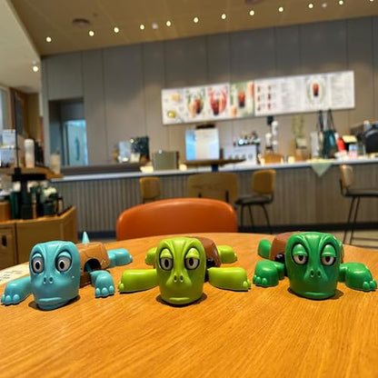 JOD® Turtle Cup Holder,Turtle Coaster with Funny Expression, Cup Holder with Liftable Limbs & Expressive Face for Turtles,Tortoise Lover Gag Gifts Home Decor(Light Green)