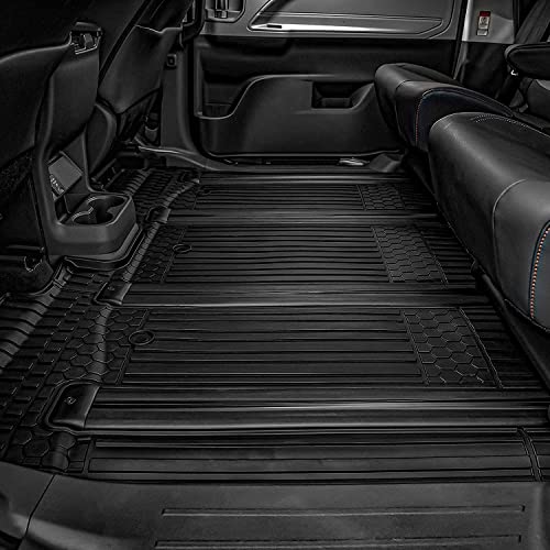 3W Floor Mat for Toyota Sienna 2021-2026 (Only for 7 Seat), TPE All Weather Custom Fit Floor Liner for Toyota Sienna 2nd and 3rd Row Car Liners(Not Fit 2025 2026 Platinum Edition) - style: 1. Sienna 7 S|21-26|2-3Floor Mats