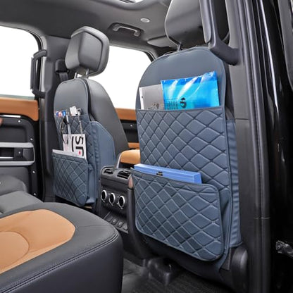 TAIKOO Seat Back Protector,Shields Seat Backs From Kicks and Adds Storage | Keeps seat backs looking new for a long time. Easy to install and clean. 2-piece set - color: Blue