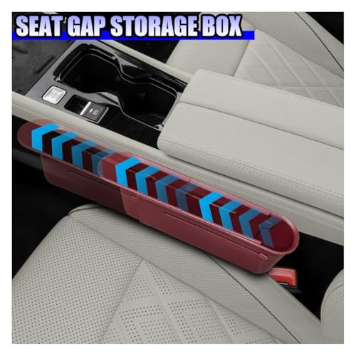 YoRise Car Seat Gap Filler, Multifunctional Car Seat Organizer, Phone Holder Between Seats & Console, Automotive Storage Box Accessories for Keys, Sunglasses, Cards, Phones (Red) - color: Red