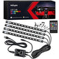 Nilight 48 LEDs DC 5V Multicolor Music Car Strip Light Under Dash Lighting Kit with Sound Active Function and Wireless Remote Control, 2 Years Warranty, 4PCS USB Interior Lights - color: 4PCS USB Interior Lights