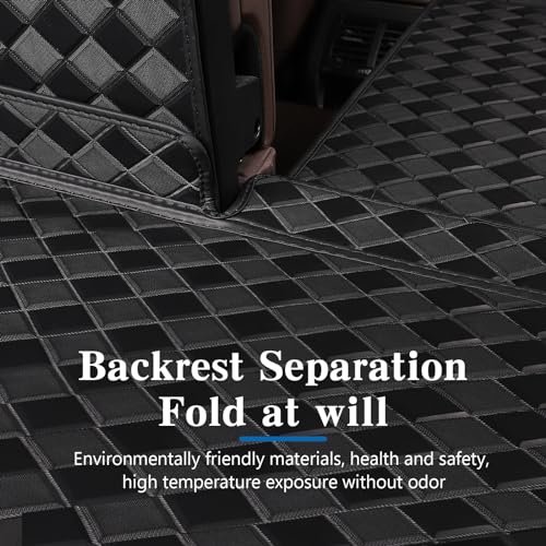 Cargo Mat for 2009-2020 Dodge Journey Trunk Mat & 2ND+3RD Row Rear Backrest Mat, All Weather Rear Cargo Liner Back Seat Cover Protector - size: 2009-2020 Dodge Journey
