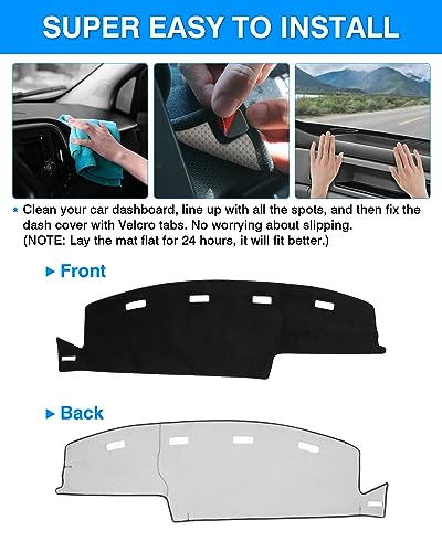 Autorder Dashboard Cover Mat for 1994-1997 Dodge Ram 1500 2500 3500 Accessories Dash Cover Flannel Dash Mat Sunshade Glare UV Rays Protector - size: 1994-1997 Dodge Ram