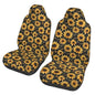 Sunflower Seat Covers Full Set, Front Seat Covers and Split Rear Bench Seat Covers for Sedan, SUV, Truck, Universal Fit Automotive Seat Cover, Breathable and Washable, Yellow Flower - color: Sunflower