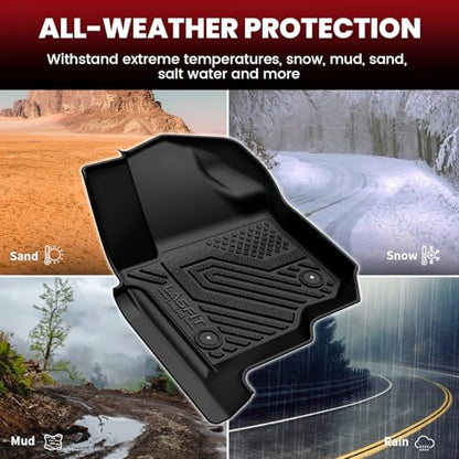 LASFIT Floor Mats for Ford Expedition Standard(Not for Max Models) 2021 2022 2023 2024 8 Seats(Not Fit 7 Seats), All Weather TPE Custom Fit for SUV Car Liners, 1st& 2nd& 3rd& Cargo Liner, Black 5pcs - style: 8) Expedition Standard 8-Seat| 21-24 | Combo Se