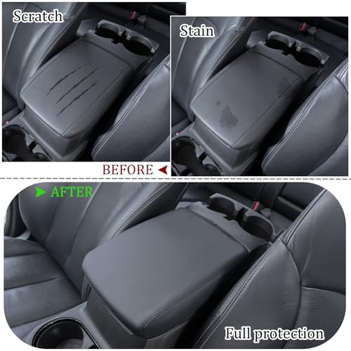 Center Console Cover Compatible with 2023 2024 2025 2026 Chevy Colorado/GMC Canyon Accessories Customized PU Leather Armrest Box Lid Protector Cover