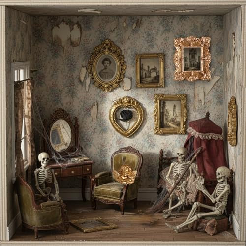 Miniature Dollhouse Accessories 4 Pcs Dollhouse Picture Frames Doll House Furniture for Handmade Lovers and 1:12 Scale Dollhouse Enthusiasts (Silver) - color: Silver Frames