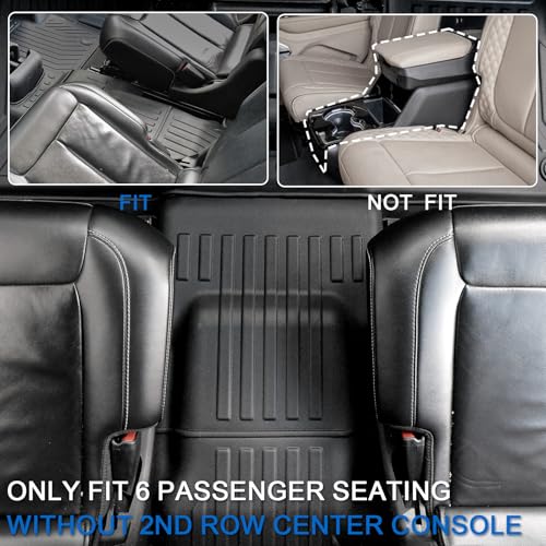 Floor Mats Cargo Mat for 2021-2025 2026 Jeep Grand Cherokee L w/Captain Chair (Only for 6-Seater w/o 2nd Row Armrest), All Weather TPE Trunk Cargo Liner Car Accessories (L | Floor Mats Set) - style: Grand Cherokee L | 2021-2026 | Floor Mats Set