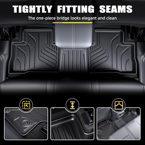 Floor Mats & Cargo Liners Set for Toyota RAV4 2019-2025 (Include Hybrid), TPE All Weather Cargo Mat Backrest Mat Cargo Liner RAV4 Full Set Mats - size: 19-25 Full Set
