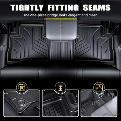 Floor Mats & Cargo Liners Set for Toyota RAV4 2019-2025 (Include Hybrid), TPE All Weather Cargo Mat Backrest Mat Cargo Liner RAV4 Full Set Mats - size: 19-25 Full Set