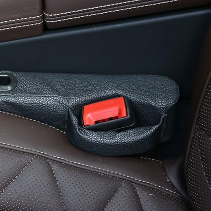 2 Pack Car Seat Gap Filler with Storage Box,Car Console Gap Filler,Fill the Gap Between Seat and Console,Prevent Things from Dropping,Convenient to Storage Keys and Phone(Black2) - color: Black2