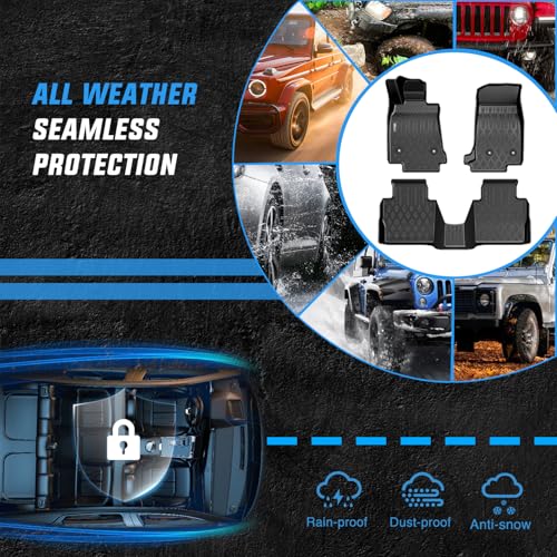 Nilight TPE Floor Mats for Cadillac CT5 2019 2020 2021 2022 2023 2024 All Weather Custom Fit Heavy Duty Floor Liners