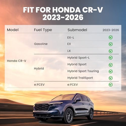 LASFIT Rear Seat Back Protector for Honda CRV 2023-2026 (Gasoline & Hybrid & e:FCEV), All Weather TPE Pet Friendly Custom Fit CR-V Second Row Back Seat Cover Backseat Mat Liner (Upper & Lower Postion) - style: 1）For Honda CR-V| 2023-2026 | Seat Back Prote