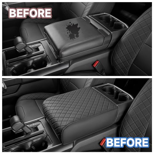 Center Console Cover Compatible with 2021 2022 2023 2024 2025 2026 Ford F150, Fully Covered Anti-Scratch Armrest Cover for car, Middle Interior Accessories (Bucket Seat Only) - size: 2021-2025 F150 Bucket Seat