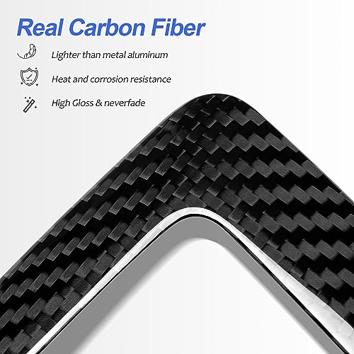 T-carbon Real Carbon Fiber Control Gear Box Shift Knob Panel Frame Cover Trim Protector Compatible with BMW F20 F21 F22 F23 F30 F31 F32 F33 F34 F35 F36 M2 Interior Accessories 2013-18-Glossy Black