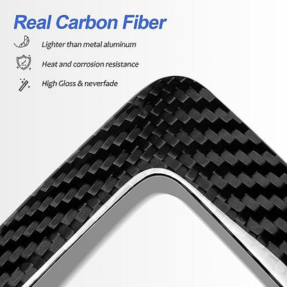 T-carbon Real Carbon Fiber Control Gear Box Shift Knob Panel Frame Cover Trim Protector Compatible with BMW F20 F21 F22 F23 F30 F31 F32 F33 F34 F35 F36 M2 Interior Accessories 2013-18-Glossy Black