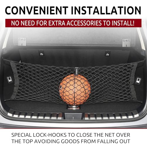 Envelope Style Automotive Elastic Trunk Mesh Cargo Net for Lexus NX 2015-2025 - Premium Trunk Organizer and Storage - Luggage Net for Crossover - Best Car Organizer for Lexus NX