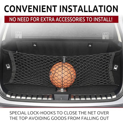 Envelope Style Automotive Elastic Trunk Mesh Cargo Net for Lexus NX 2015-2025 - Premium Trunk Organizer and Storage - Luggage Net for Crossover - Best Car Organizer for Lexus NX