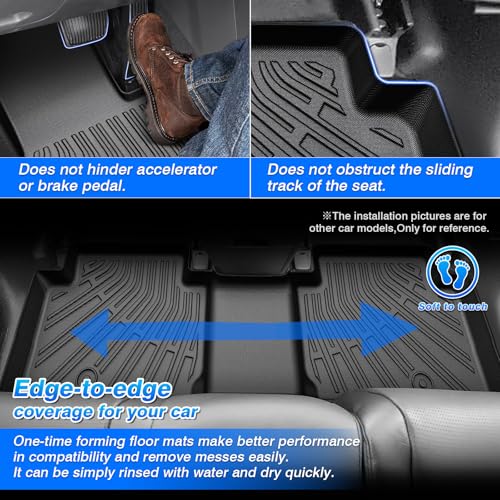 Cartist Floor Mats for Toyota Tacoma 2024-2026 (Only Fit Hybrid) Double Cab, All Weather Floor Liners for Tacoma Accessories, Heavy Duty TPE Car Mats, Car Accessories - size: 2)Toyota Tacoma (Only fit Hybrid)【2024-2026】