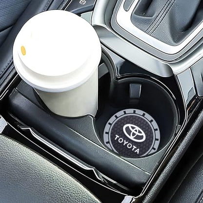 Car Cup Holder Coaster for Toyota Avalon Prius Allion RAV4 Highlander Series Cupholder Coaster Interior Accessories 2.75in 2Pack - color: Black-08