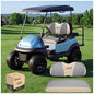 10L0L Golf Cart Seat Covers, Super Comfort Cooler Than Vinyl Seat Cover, Front and Rear Seat Cover for Yamaha EZGO Club Car, No Drilling Breathable Mesh Bench Seat Blanket, Machine Washable - color: Dark Gray + Beige, style: Front Seat - For Yamaha & Club