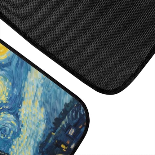 Starry Cat Print Rubber Mats for Car 4 Pcs Auto Front/Back Floor Mats All Weather Car Floor Protection Fit for SUV Vans Sedans Trucks