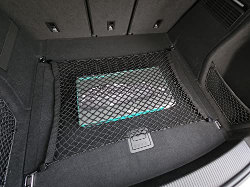 Floor Style Automotive Elastic Trunk Mesh Cargo Net for Audi Q5 Premium Prestige 2018-2025 - Premium Trunk Organizers and Storage - Luggage Net for SUV- Best Car Organizer for Audi Q 5