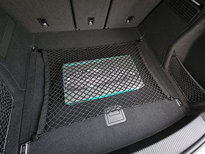 Floor Style Automotive Elastic Trunk Mesh Cargo Net for Audi Q5 Premium Prestige 2018-2025 - Premium Trunk Organizers and Storage - Luggage Net for SUV- Best Car Organizer for Audi Q 5