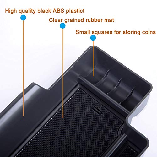 Compatible with Center Console Tray Chevy Colorado/GMC Canyon Accessories 2015-2020 2021 2022 - color: Black Trim