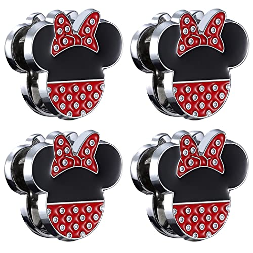 Pangpai Car Hooks, Cute Rhinestones Car Organizer Interior Accessories, Dashboard Decorations Hook for Umbrellas, Grocery Bags, Handbag, Purse - 4 Pcs - color: minnie 4pcs