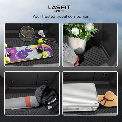 LASFIT Trunk Mat for Honda Civic Hatchback 2022-2026 & Civic Hatchback Hybrid 2025-2026, All Weather TPE Custom Fit Trunk Liner Cargo Mat Cargo Liner with Subwoofer, Black - style: 1）For Honda Civic Hatchback | 2022-2026 | Trunk Mat