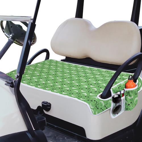 Golf Cart Seat Covers, Golf Cart Seat Towel Blanket for Most Golf Carts Fits for EZGO, Club Car, Yamaha and More (Patent Design) - color: Green Golf Ball