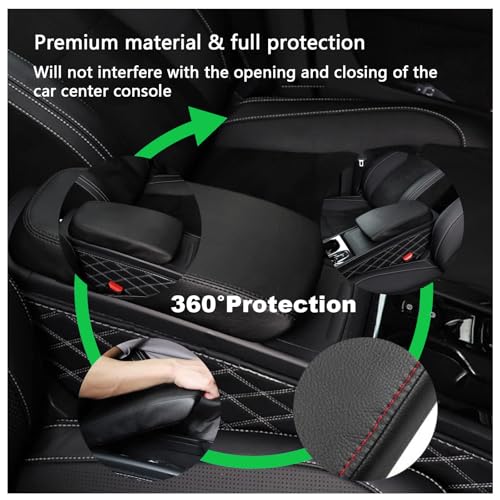 Centre Console Protection Armrest Covers for Lexus RX350 2010 2011 2012 2013 2014 2015, Wear Resistant Upholstery Accessories Adhesive Installation, Gray-Gray line