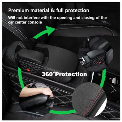 Centre Console Protection Armrest Covers for Lexus RX350 2010 2011 2012 2013 2014 2015, Wear Resistant Upholstery Accessories Adhesive Installation, Gray-Gray line