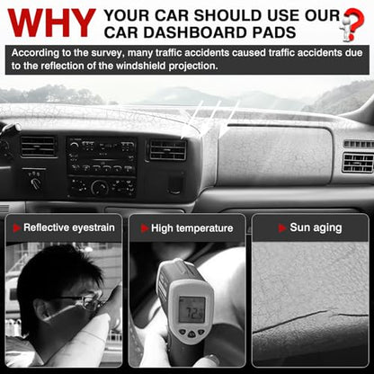 Autorder Dashboard Cover Mat for 1999-2004 Ford F250 F350 F450 Super Duty Accessories Dash Cover Upgrade Velvet Dash Mat Sunshade Glare UV Rays Protector - size: 1999-2004 F250 F350 F450