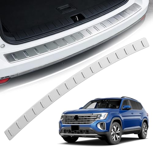 Stainless Steel Rear Bumper Protector Guard fits Volkswagen VW Atlas 2018-2026, Trunk Outside Door Sill Protector Cover Accessories, Silver 1 PCS, 2019 2020 2021 2022 2023 2024 2025