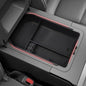 Autorder Center Console Organizer for 2024 2025 2026 Toyota Land Cruiser 250 Prado J250 LC250 Accessories Armrest Storage Box Secondary Insert Tray with Black & Red Silicone Mats(Not for Cool Box) - size: 2024-2026 Toyota Land Cruiser