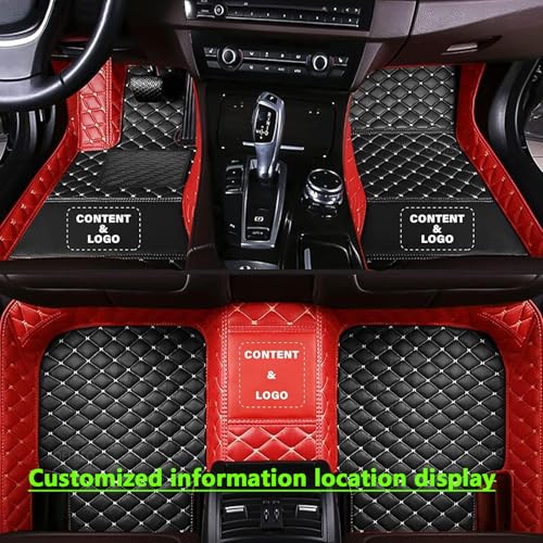 Custom Personalized Floor Mats for Cars, Luxury Full Coverage All Weather Mats, Anti-Slip Set, Customize for 99% of Sedan, Trucks SUV (All Black) - color: All black