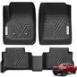 YITAMOTOR Floor Mats Compatible with 2015-2022 Chevy Colorado Crew Cab/GMC Canyon Crew Cab, Custom Fit Floor Liners, 1st & 2nd Row All Weather Protection, Black