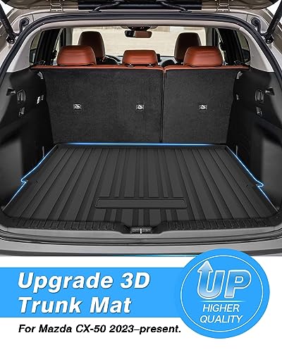 Powerty Cargo Mat Compatible with Mazda CX-50 2023 2024 2025 2026 Cargo Liner Rear Trunk Mat Cargo Tray All Weather TPO 3D Trunk Floor Mat Waterproof Protector CX50 Accessories - size: For｜Mazda CX-50｜23-26｜Cargo Mat