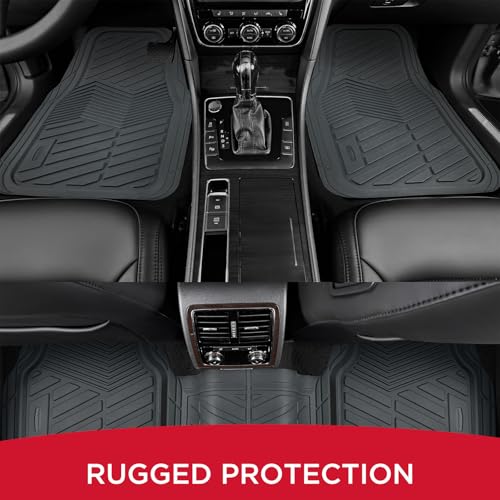 Rubbermaid Car Mats Full Set – All Weather Car Floor Mats Universal Trim-to-Fits Design,Heavy Duty Car Mats for Cars, SUVs, Trucks,and Vans - Beige - color: Gray