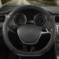 D Shaped Steering Wheel Cover Great Grip with 3D Honeycomb Hole, Anti-Slip Sporty Design, Small 13.5-14 inch(Black with Blue) - color: Black with Blue, size: D Shaped-Small[13.5''-14'']